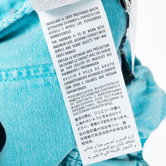 Gucci PF/19 Blue Embroidered Cherry Tapered Paperbag-Waist Jeans - Picture 16 of 16